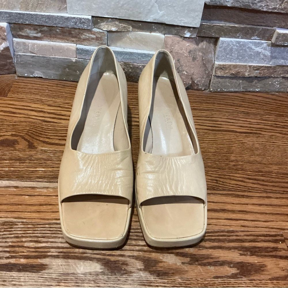 Bottega Veneta Cream Leather Platform